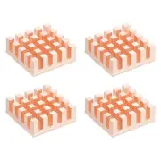 4 Pcs Copper Heatsink 17x17x6mm, Heat Sink Cooler Radiator for Raspberry Pi