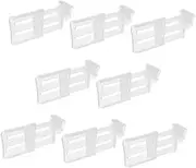 [Gatuida] 8Pcs Expandable Refrigerator Side Door Dividers Convenient Household Fridge Separator for Organized Storage Easy to Install Kitchen Fridge Organizer for Milk Drinks