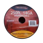 SDX Audio High Performance 250 Feet 14 Gauge Speaker Cable Wire Spool Cord CCA
