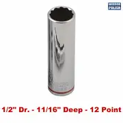 Kincrome K2990 - Deep Socket 1/2" Drive 1/16" (Mirror Polish)
