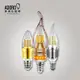 新品led蠟燭燈泡 e14E27螺口尖拉水晶吊燈家用110V220V通用無頻閃