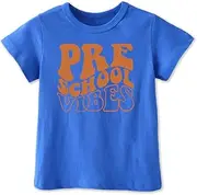 [hrcfbk] Kids Toddler Baby Boys Girls Back to School Shirt First Day of Preschool T-Shirt Short Sleeve Top