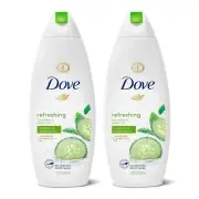 2 PACK REFRESHING BODY WASH CUCUMBER AND GREEN TEA 22 OZ