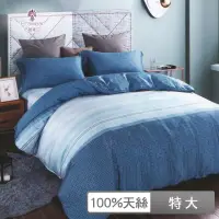 在飛比找momo購物網優惠-【Prawear 巴麗維亞】100%天絲條紋六件式兩用被床罩