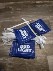 BUD LIGHT VINYL BANNER FLAGS 46 FT LONG 9"x 9" Flags PaRty