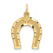 10k yellow gold horseshoe charm