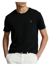 [Polo Ralph Lauren] Custom Slim Fit Soft Cotton T-Shirt in Black