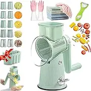 Le d Affaires 5 in 1 Gourmet Cheese Grater, 2025 New Rotary Cheese Grater Vegetable Slicer, Easy to Clean Kitchen Gadgets with Storage Box