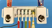 UV Light Toothbrush Sterilizer Sanitizer Toothpaste Squeezer Wall Mounted Toothb