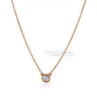 在飛比找Yahoo奇摩購物中心優惠-Tiffany & Co. 0.10克拉鑽石18K玫瑰金項鍊