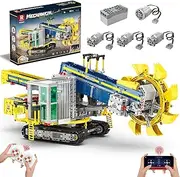Reobrix Technic 22017 Bucket Wheel Excavator Building Blocks Set, Remote Control Excavator Toy, Construction Vehicles Model Building Kit Compatible with Lego, 3188 Pieces