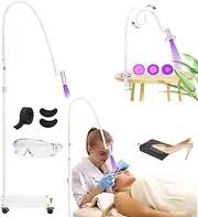 UV LED Glue Curing Lamp Portable Clamp Uv Desk Lamps & Uv Lash Floor Lamp Quick Dry 395-400nm Flexible Gooseneck Uv Lamp with Foot Switch for Nails, Eyelash Extension