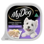 My Dog Select Toppings Wet Dog Food Chicken Supreme with Cheese 12 x 100g