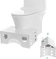 AODOO Foldable Toilet Stool, 7inches Healthy Bathroom Squatting Posture Poop Stool with Anti-Slip Feet, A Good Helper to Effective Relief of Constipation, Easy to Storage Toilet Squat Stool