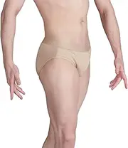 [Silky Dance] Men's and Boys Full Seat Dance Belt, Full Frontal Padding Dance Brief, Cotton Dancebelt with Elastic Waistband in Nude