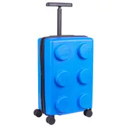 Lego Brick 2x3 Trolley Luggage Suitcase Bag Expandable 35.5x56cm Bright Blue