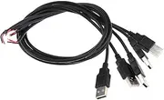 Generic 5 Pack USB 2.0 A Male Connector for Power, 50cm