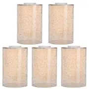 5 Pack Amber Seeded Glass Lamp Shade Replacement Globe for Lighting Fixture, ...