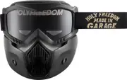 HolyFreedom Fat Rat Motocross Goggles + Mask Set, black for Men One Size