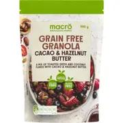 Macro Wholefoods Market Grain Free Granola Cacao & Hazelnut Butter 300g