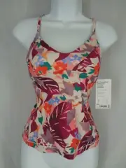 Athleta Floral Daybreak Triangle Tankini Swim Top Size XXS New
