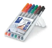 6-Color Pack Lumocolor Non-Permanent Wet Erase Markers 315 WP6 Staedtler (M)