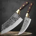 Cleaver Knife Butcher Chef Slicing Chop Bone Meat Forged Steel Wood Kitchen Cut