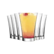 LAV Truva Highball Cocktail Tumbler Glasses - 350ml - Pack of 6 Highball Glasses for Cocktails