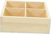 KITANDOVE Multifunctional Storage Box Canisters Large Can Organizer Pantry Compartment Board Organization Bins Over Lid Tackle Boxes for Fishing Charcuterie Stationery Organiser Sugar Wooden