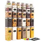 42 Pack Airtight Food Storage Container Set -Pantry Storage Containers Organiser