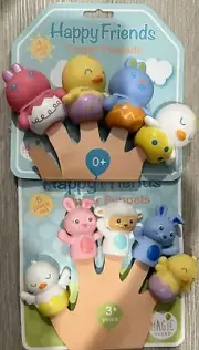 Happy Friends Finger Puppet Set - 4pc. & 5pc. Set - Brand New