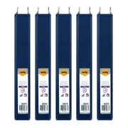 5x Marbig Clearview 2 D-Ring Insert Binder A4 File 25mm Document Organiser Blue