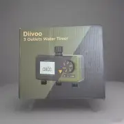 Diivoo Sprinkler Timer 3 Outlets Programmable Water Hose Timer | NEW