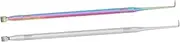2pcs B6 Lash Perm Lift Tools Curved Tip Short Comb Steel Lash Separator Rod Portable Steel Eyelash Lift Perm Tools for Easy Travel (Colorful Silver)