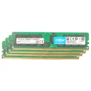 Crucial 128GB (4x 32GB) 2666MHz DDR4 ECC RDIMM PC4-21300 1.2V 2RX4 Server Memory