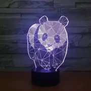 3D Changing Colors Cute Panda Night Light LED Desk Lamp Touch Switch Decor Gift