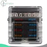 6 Way Fuse Holder Box Car Vehicle Circuit Blade Fuse Box Block LED Indicator Kit
