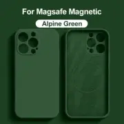 Liquid Silicone Magnetic Case iPhone 11 13 12 14 15 Pro Max plus for Magsafe Cas