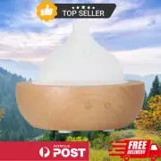 Devanti Aromatherapy Diffuser LED Lightoil Ultrasonic Air Humidifier Glass Wood