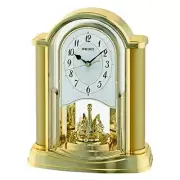 Seiko QXN228G Rotating Pendulum Clock Gold