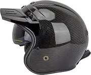 Vintage Open Face Helmet Lightweight Motorbike Helmet Carbon Fiber Helmet Jet Helmet with Visor for Adult Men Women Street Racing Motorcycle Cruiser DOT/ECE Approved