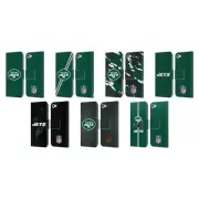 NFL NEW YORK JETS LOGO LEATHER BOOK WALLET CASE FOR APPLE iPOD TOUCH MP3