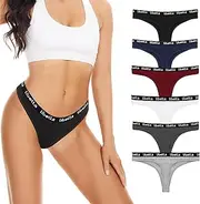 [Lakpoau] Women's Thong Set Women's Underwear Underwear Breathable Cotton Pieces Underwear Thong String Comfortable Thong Thong Women's Thong String Thong Set of 6