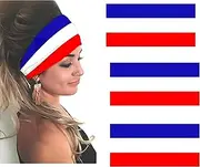 [ZENRUIMING] 3 Pcs Netherlands Flag Hair Bands, Sweat Absorbing and Breathable Sports Elastic Hair Bands, Multi-Functional Turban Yoga Headbands