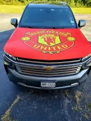 Manchester United Auto Hood Cover | Sports Flags | Hood Flags | Pro Soccer