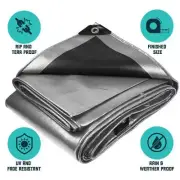 CORE TARPS Polyethylene Tarp 40 ' X 40 ' Silver/Black 16 Mil Rip N Tear Proof