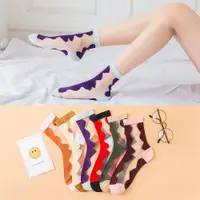 在飛比找ETMall東森購物網優惠-女夏季韓版透明薄款水晶襪玻璃絲