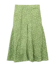 crinkled pleated polka-dot skirt DK48 Green