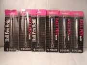 Vintage Parker Blue Medium Ball Pen Refill #30326 ( 6PK = 4-BLUE , 2-BLACK)