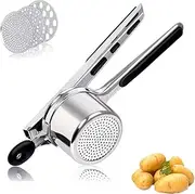 Roczential Stainless Steel Potato Ricer, Multi-Purpose Potato Masher with 3 Interchangeable Discs, Heavy Duty Large Capacity Vegetable